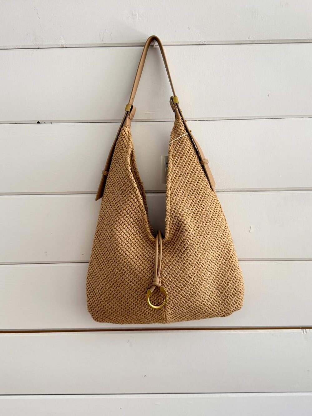 Dolce Missie Raffia Herringbone Shoulder Bag Shoulder Bag NWT